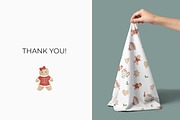 Christmas Tea Time Patterns+Cliparts, a Pattern Graphic by tetiartline (Thumbnail 4 of 4)