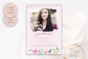 PSD Graduation Announcement Card 9