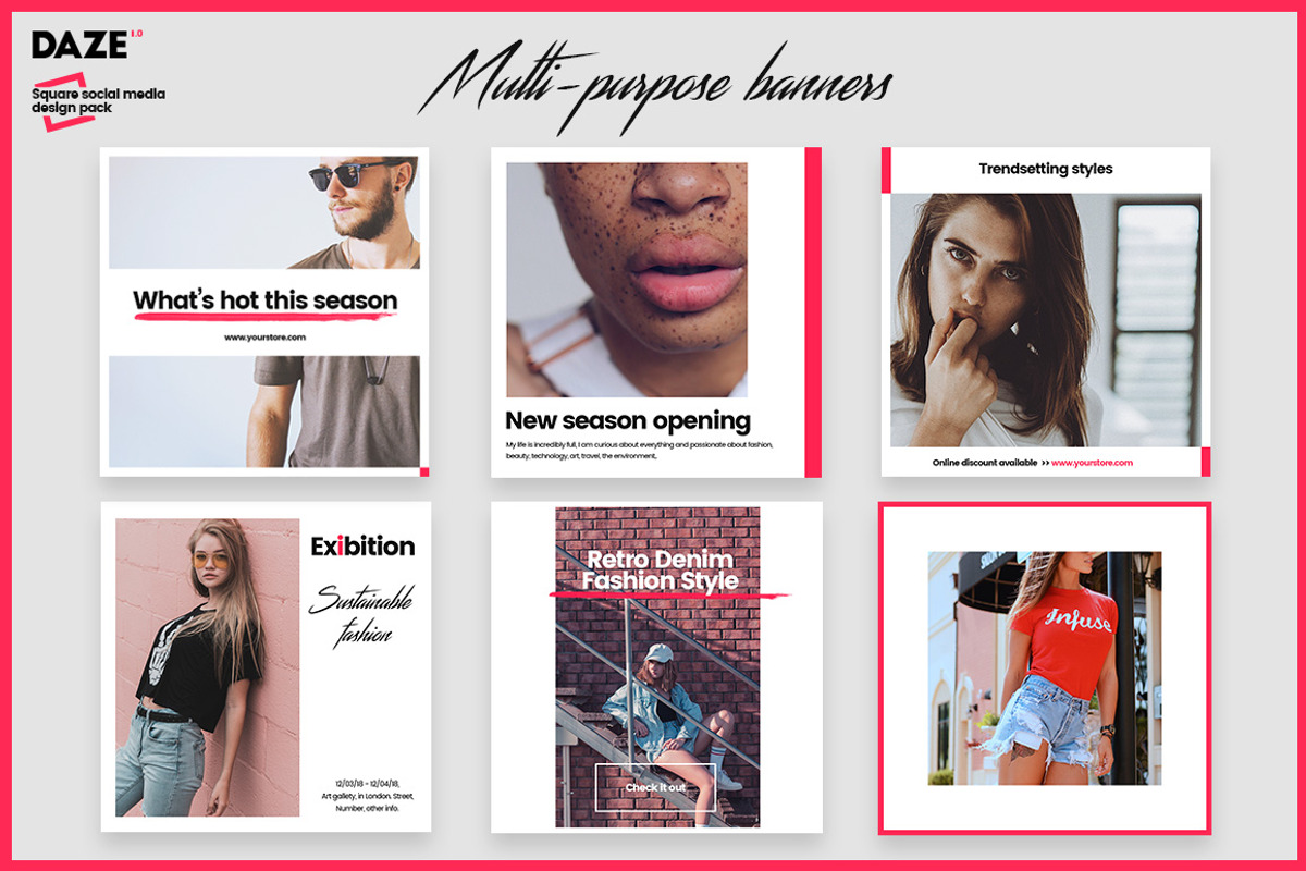 DAZE Edgy Social Media Designs, a Social Media Template by NordWood (Photo 6 of 8)