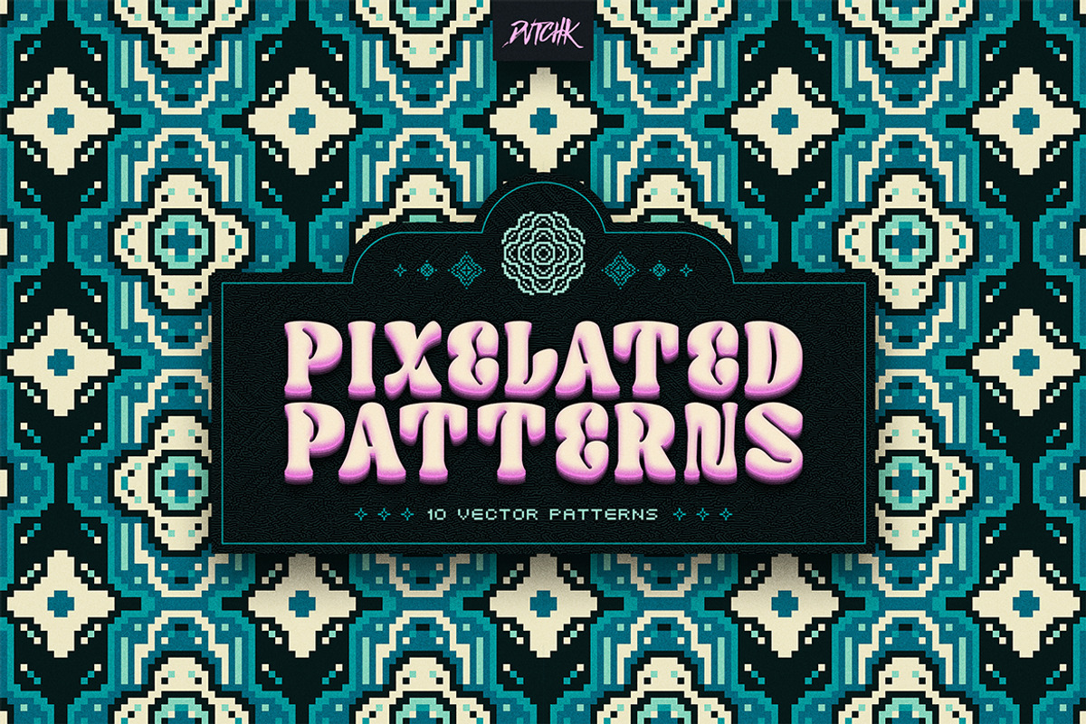 Pixel Mosaic Patterns | Vol. 11, a Pattern Graphic by dvtchk (Photo 5 of 10)