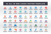 54 All in One Logos Vector Template, a Branding & Logo Template by Design_Planet (Thumbnail 1 of 8)