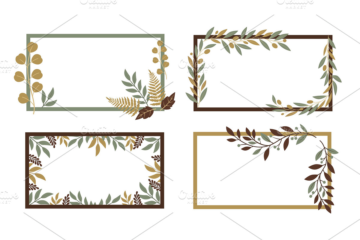 Leaves frames and elements, an Object Graphic by Woters little shop (Photo 6 of 7)