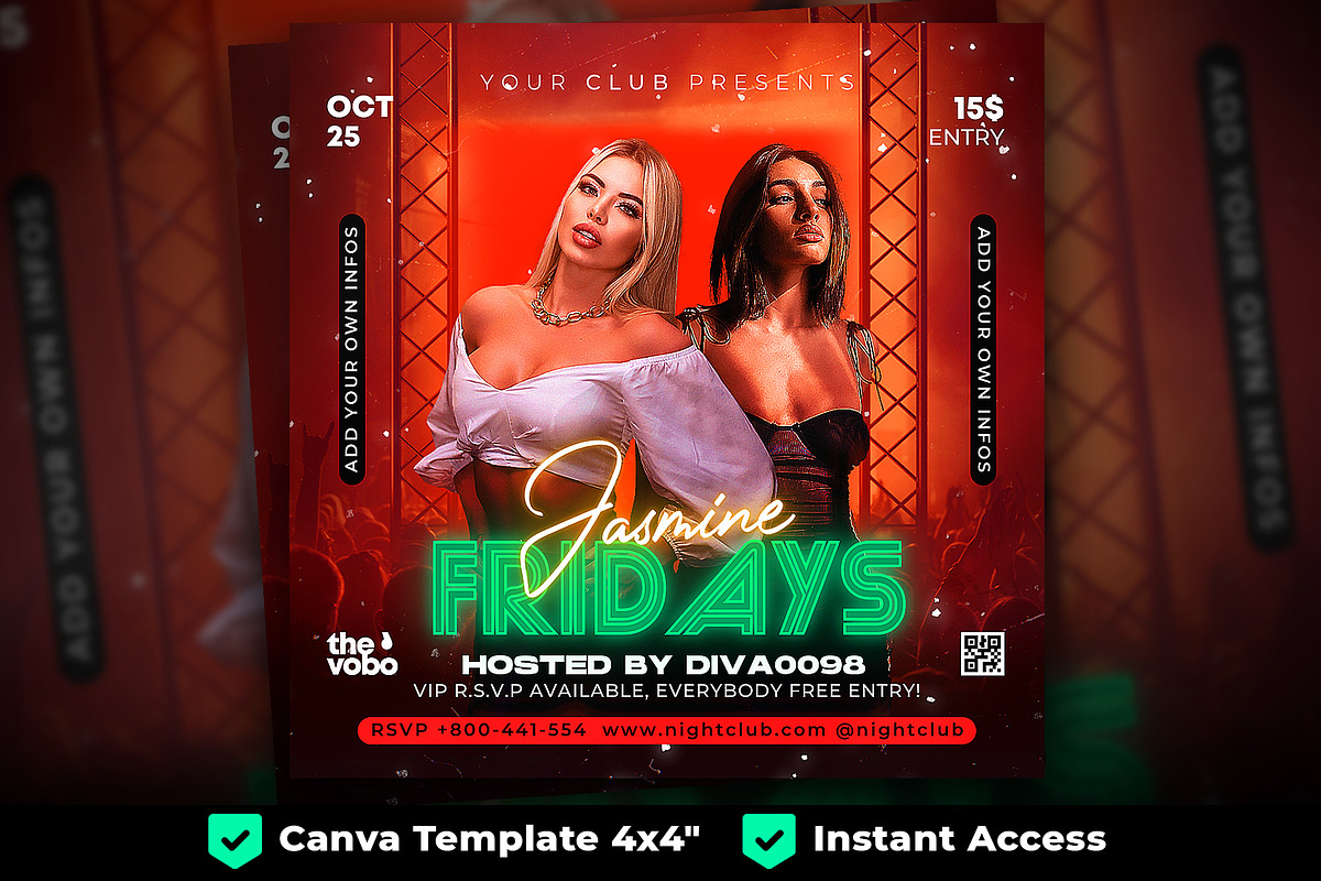 Party Flyer, Canva Club Flyer, a Flyer Template by FLYERHIVE (Photo 1 of 3)