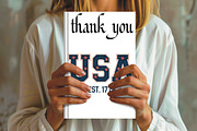 Usa floral design patriotic graphic, an Illustration by CrexoraLab (Thumbnail 4 of 4)