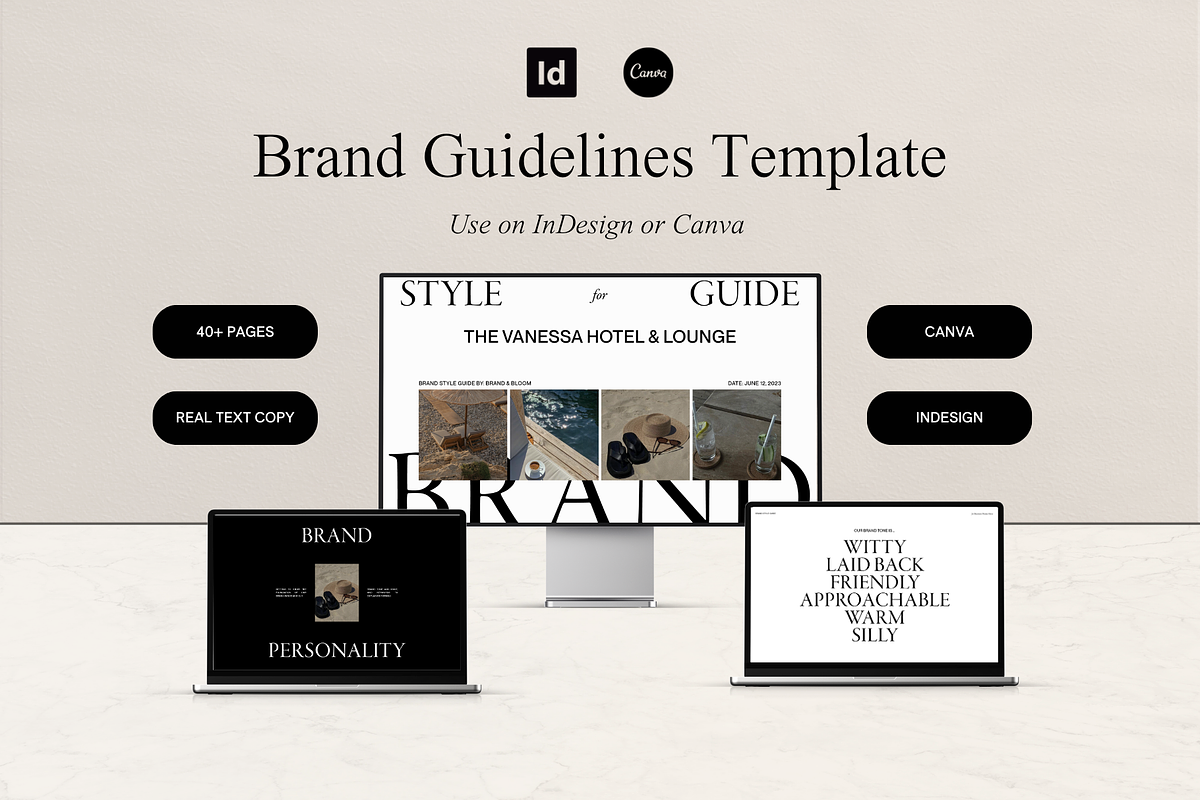Luxury Brand Guidelines Templates, a Presentation Template by Brand & Bloom (Photo 1 of 10)