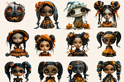 HALLOWEEN PETITE GIRLS AND MONSTERS, a Person Illustration by Daring Digies (Thumbnail 3 of 8)