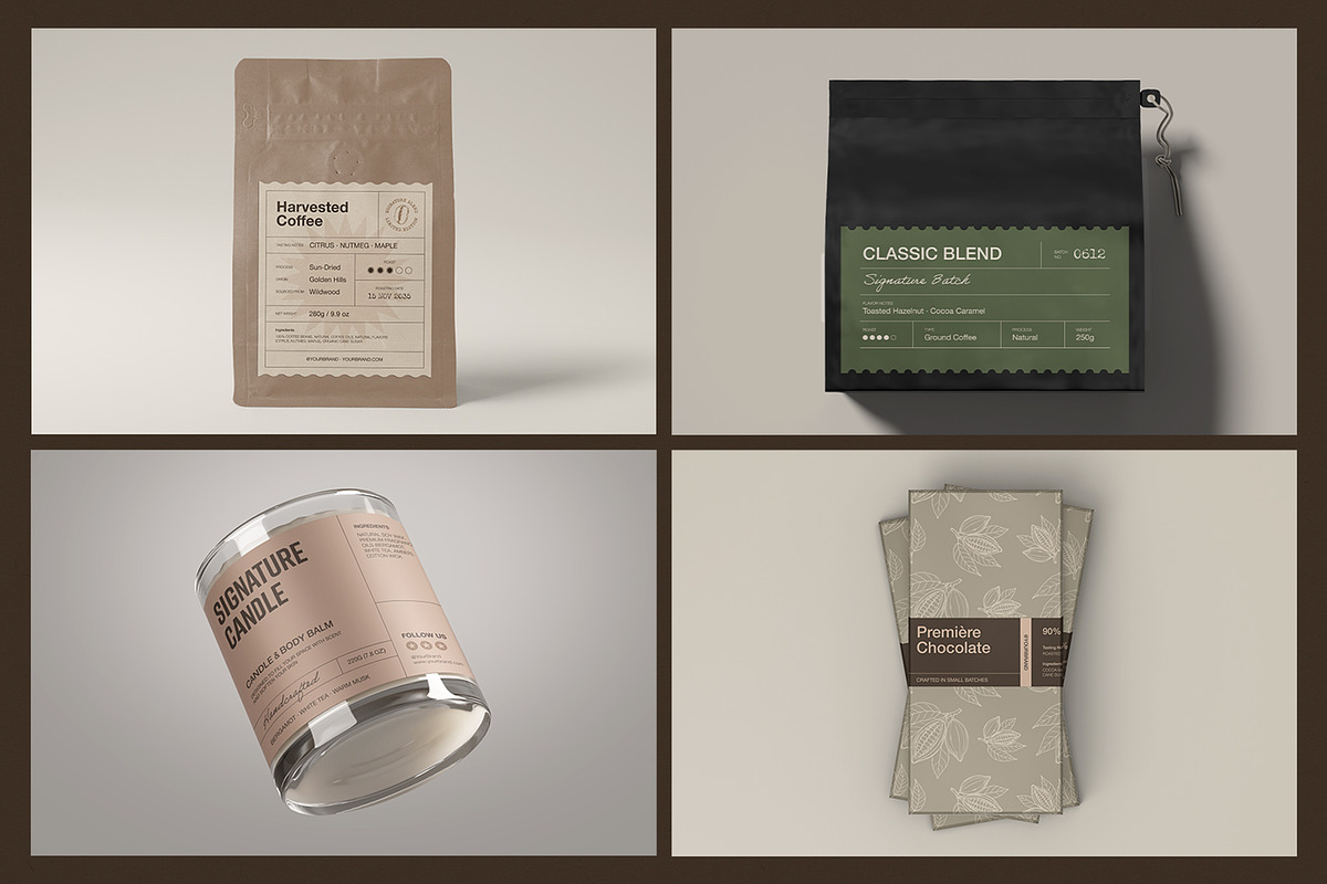Product Packaging Label Template Set, a Stationery Template by BrandPacks