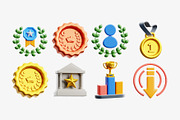 Leaderboard 3D Icon Set, an Object 3D Model by Eklip Studio (Thumbnail 2 of 3)