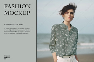 Fashion Editorial Pattern Mockup