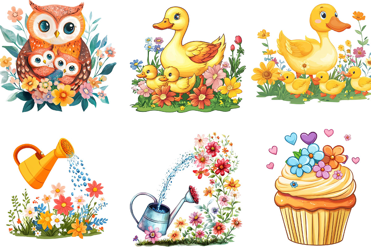 Mother's Day Clipart Set PNG, an Illustration by Designking (Photo 3 of 5)
