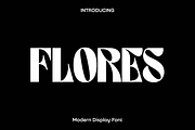 Flores - Modern Display Font, a Sans Serif Font by Luna Shop (Thumbnail 1 of 11)