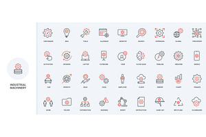Gears ain industrial machine icons, a Technology Illustration by Lemberg Vector