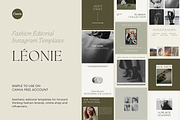 CANVA Editorial Instagram Templates, a Social Media Template by Oksafox (Thumbnail 1 of 16)