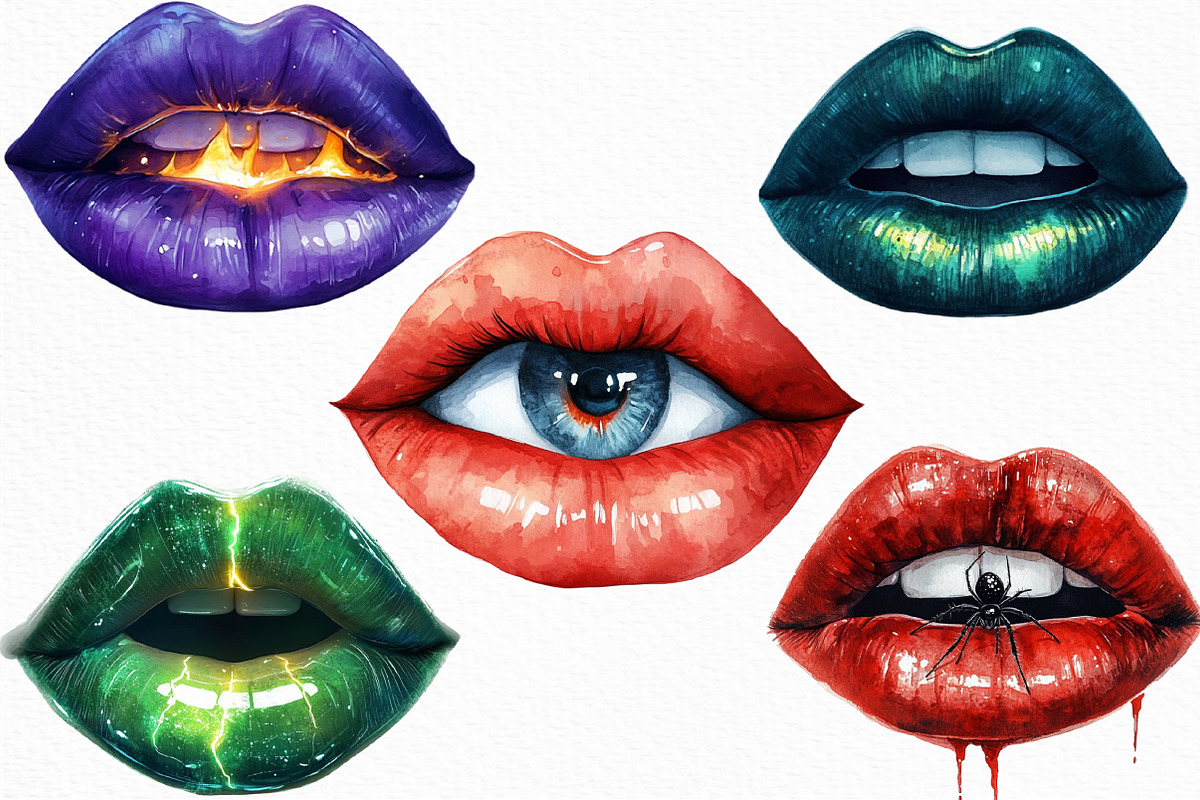 Halloween Bad Witch Lips Clipart, an Illustration by Craft Nest (Photo 5 of 6)