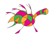 Abstract painting of a turtle, an Animal Illustration by DutchDigitalDesign (Thumbnail 2 of 2)