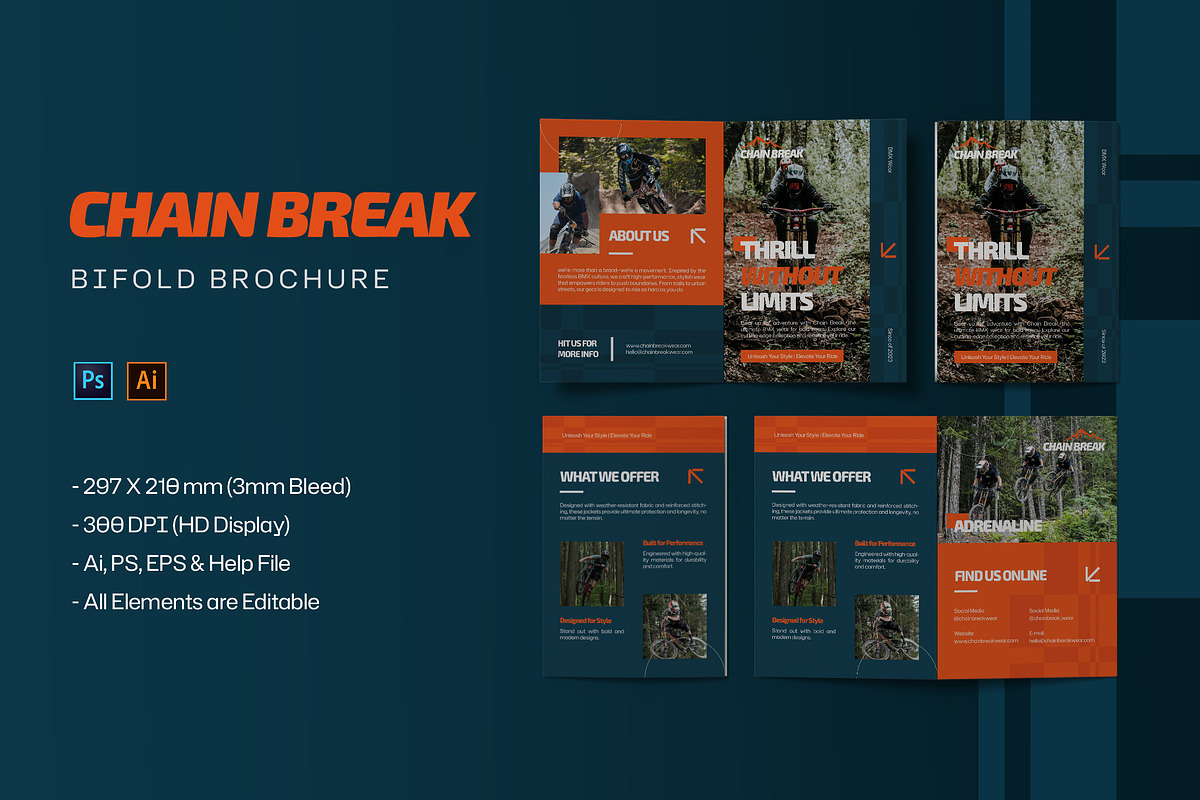 Chain Break - Bifold Brochure, a Brochure Template by StreaksideStd (Photo 1 of 3)
