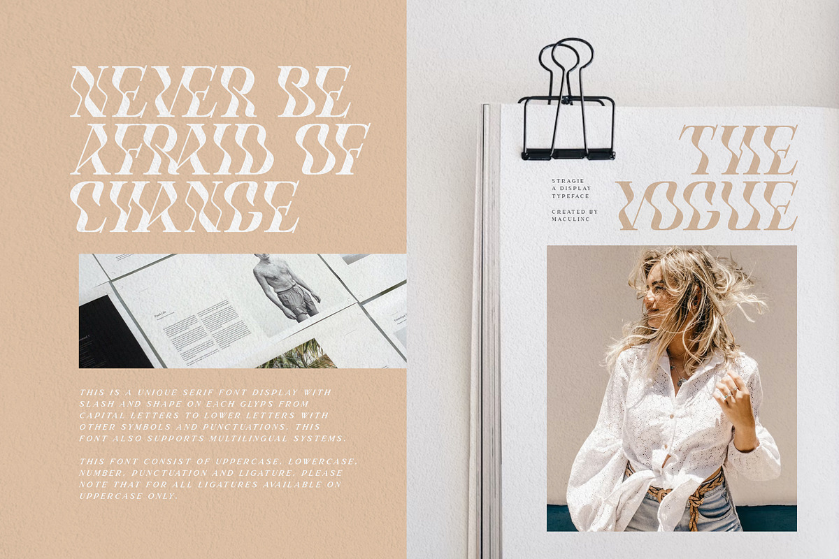 Stragie - Display Font, a Serif Font by Maculinc Type (Photo 7 of 12)