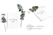Minimal greeting card mockup set, a Print Template by KateAedon (Thumbnail 1 of 3)
