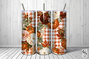 Fall Gingham Bouquet Flowers Paper, a Pattern Graphic by Creative Store (Thumbnail 5 of 5)