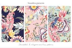 Calico, Exquisite Watercolor Chintz!