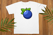 Cartoon Blueberry Clipart Collection, a Food Illustration by newminddesign (Thumbnail 3 of 8)