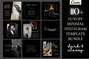 Luxe Dark Minimal Instagram Template