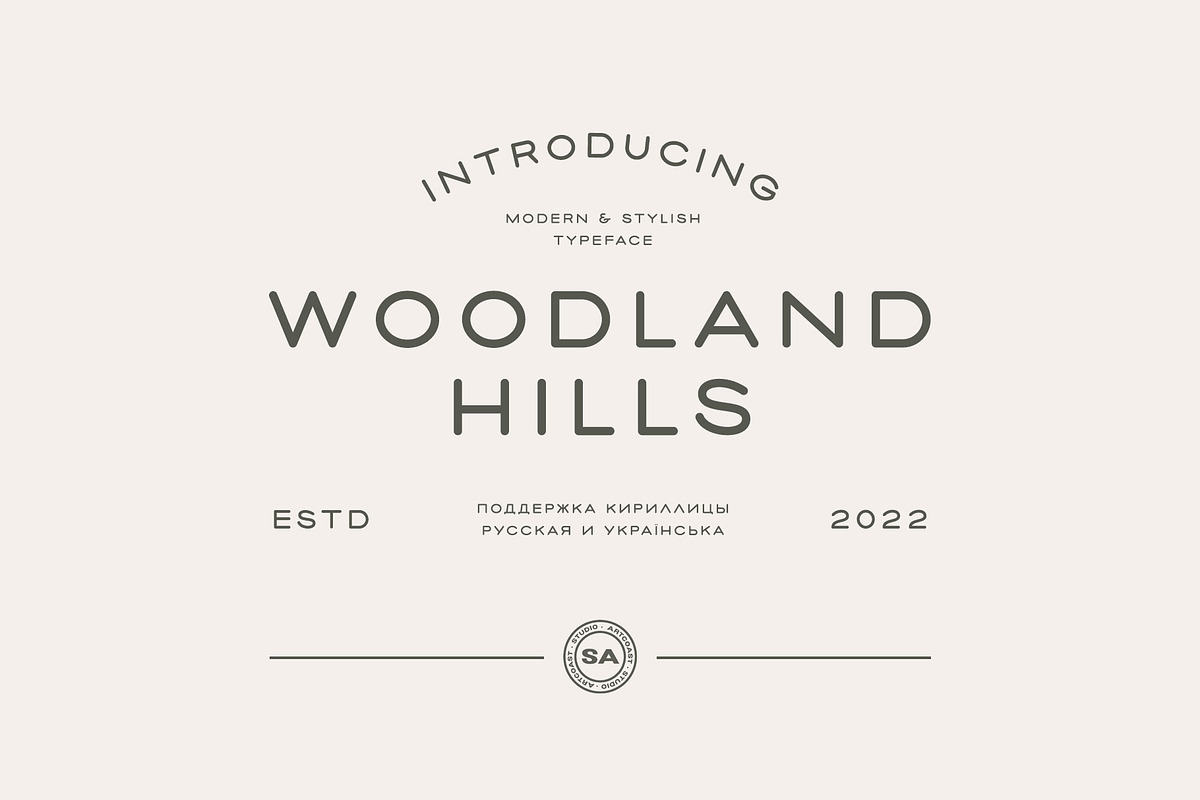 Woodland Hills Modern Display Font, a Sans Serif Font by Artcoast Std. (Photo 1 of 13)
