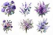 Watercolor Lavender & Purple Flowers, an Illustration by Designworld (Thumbnail 5 of 5)