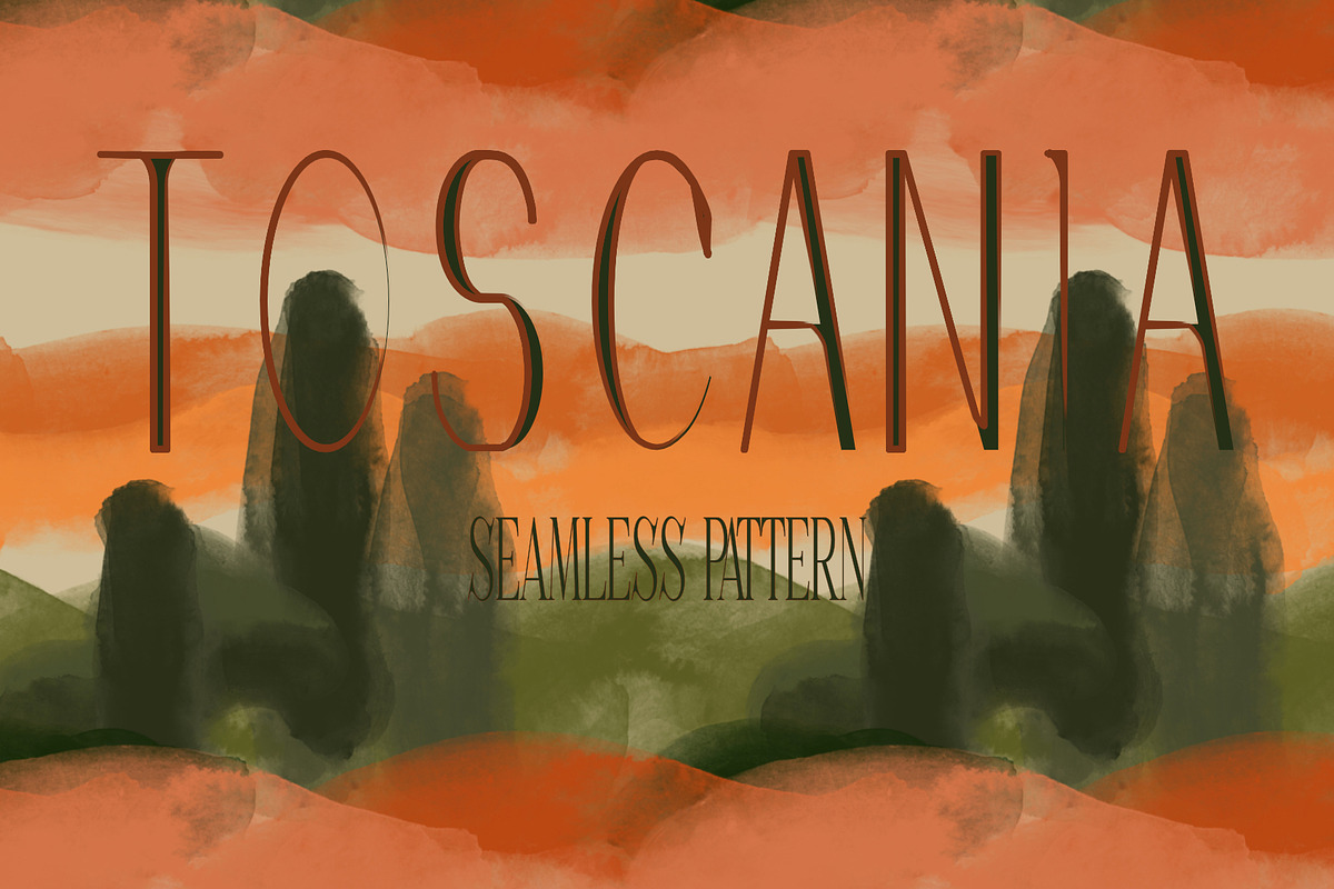 Orange abstract landscapes hills, a Pattern Graphic by Nocito Design (Photo 1 of 4)