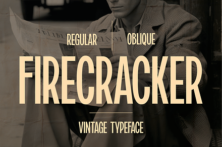 Firecracker - Vintage Typeface, a Font by HipFonts