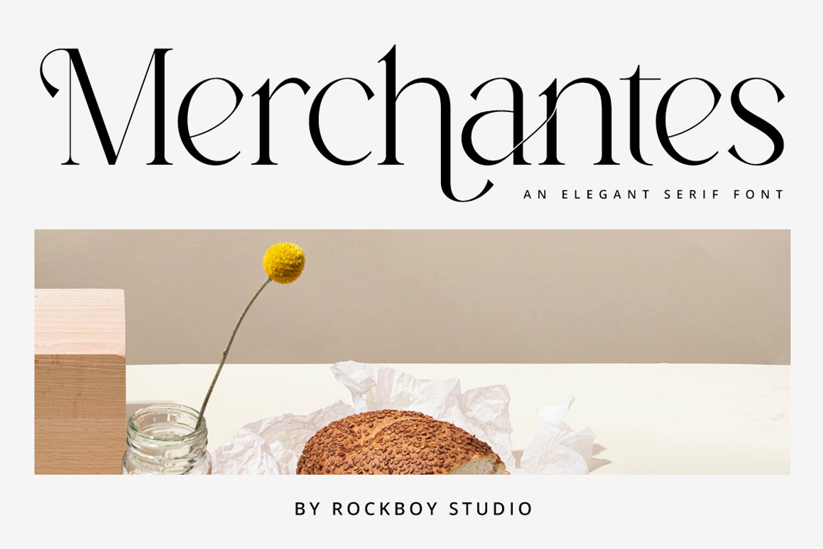 Merchantes - Advertisement Font, a Serif Font by RockboyStd (Photo 1 of 12)
