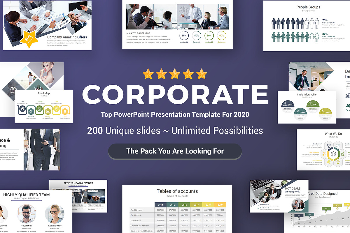 Corporate PowerPoint Template, a Presentation Template by GraphicStan (Photo 1 of 31)