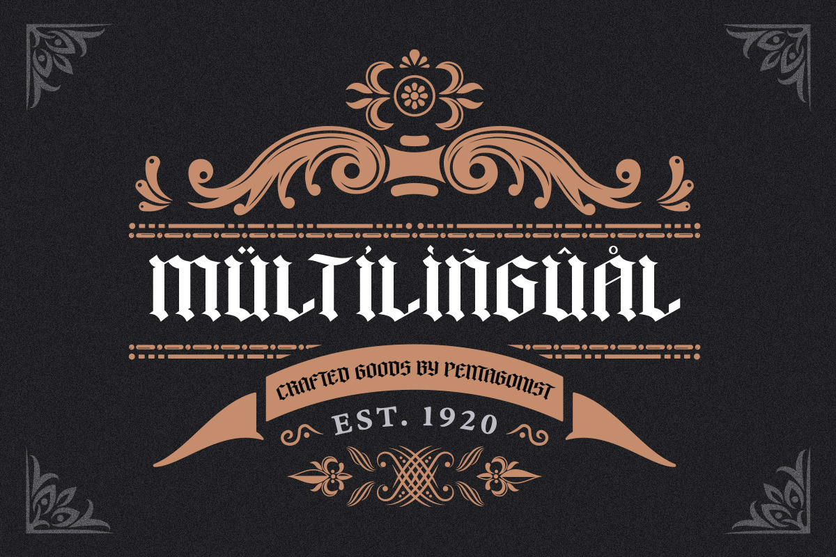 Gracias | Blackletter Font, a Blackletter Font by Pentagonistudio (Photo 10 of 10)