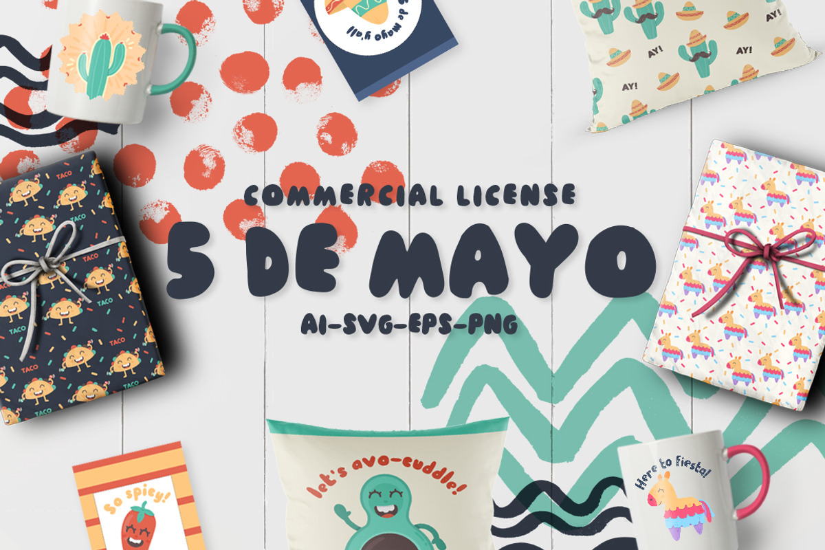 5 de mayo fiesta! - SVG, EPS, PNG, an Illustration by Andrea De Oliveira (Photo 1 of 5)
