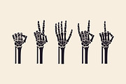 Skeletons icons. Skeleton hands, an Object Graphic by DenysHolovatiuk (Thumbnail 3 of 6)