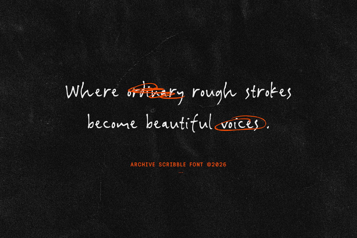 Archive Scribble, a Handwritten Font by Prioritype Co (Photo 10 of 10)