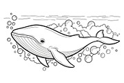 Whale Line Art Vector Bundle, an Illustration by yasushie (Thumbnail 6 of 51)
