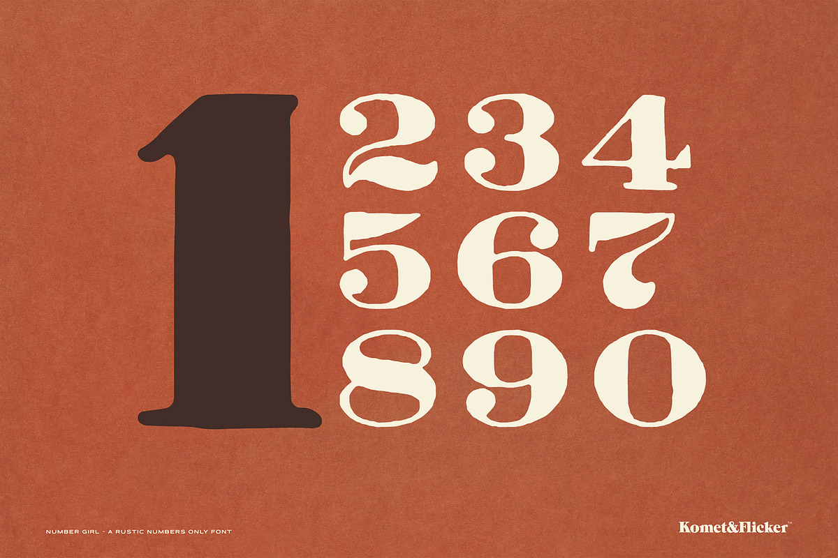 Number Girl – Number Only Fonts, a Font by Komet & Flicker (Photo 4 of 8)