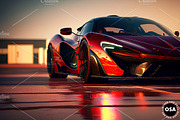 Supercar in the City Illustration, a Wallpaper Graphic by Other Side Art (Thumbnail 4 of 8)