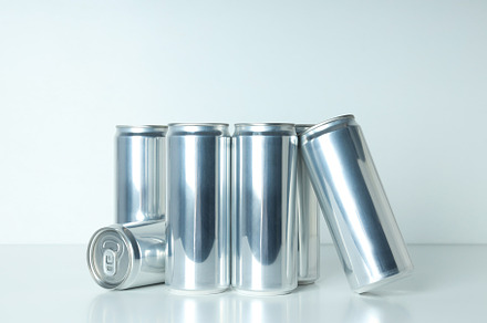 Concept of drink, blank cans with space for label, a Food & Drink Photo by AtlasStudio