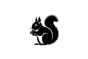 Squirrel Silhouette Vector Bundle, an Illustration by yasushie (Thumbnail 15 of 48)