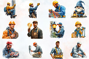 Electrician Watercolor Cliparts, an Illustration by RobertsArt (Thumbnail 6 of 7)