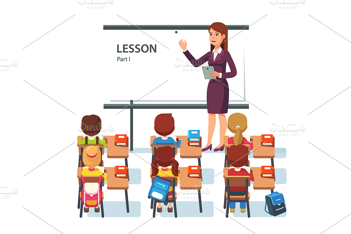 Modern school lesson, an Education Illustration by Iconicbestiary