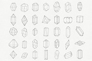 Mineralogy - 40 Vector Crystals, a Decorative Illustration by Helga Wigandt (Thumbnail 2 of 6)