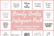 25 Beauty Quotes Instagram Pack, a Social Media Template by The Reverie Collective (Thumbnail 1 of 2)