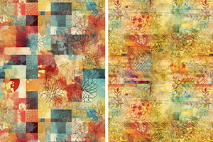 Patchwork Seamless Patterns Grunge