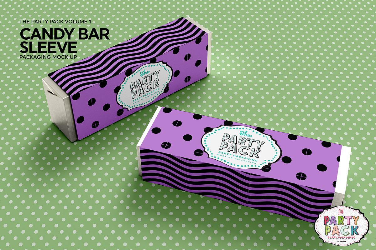 Candy Bar Sleeve Packaging Mockup, a Cups & Container Mockup by INCDesign (Photo 5 of 6)
