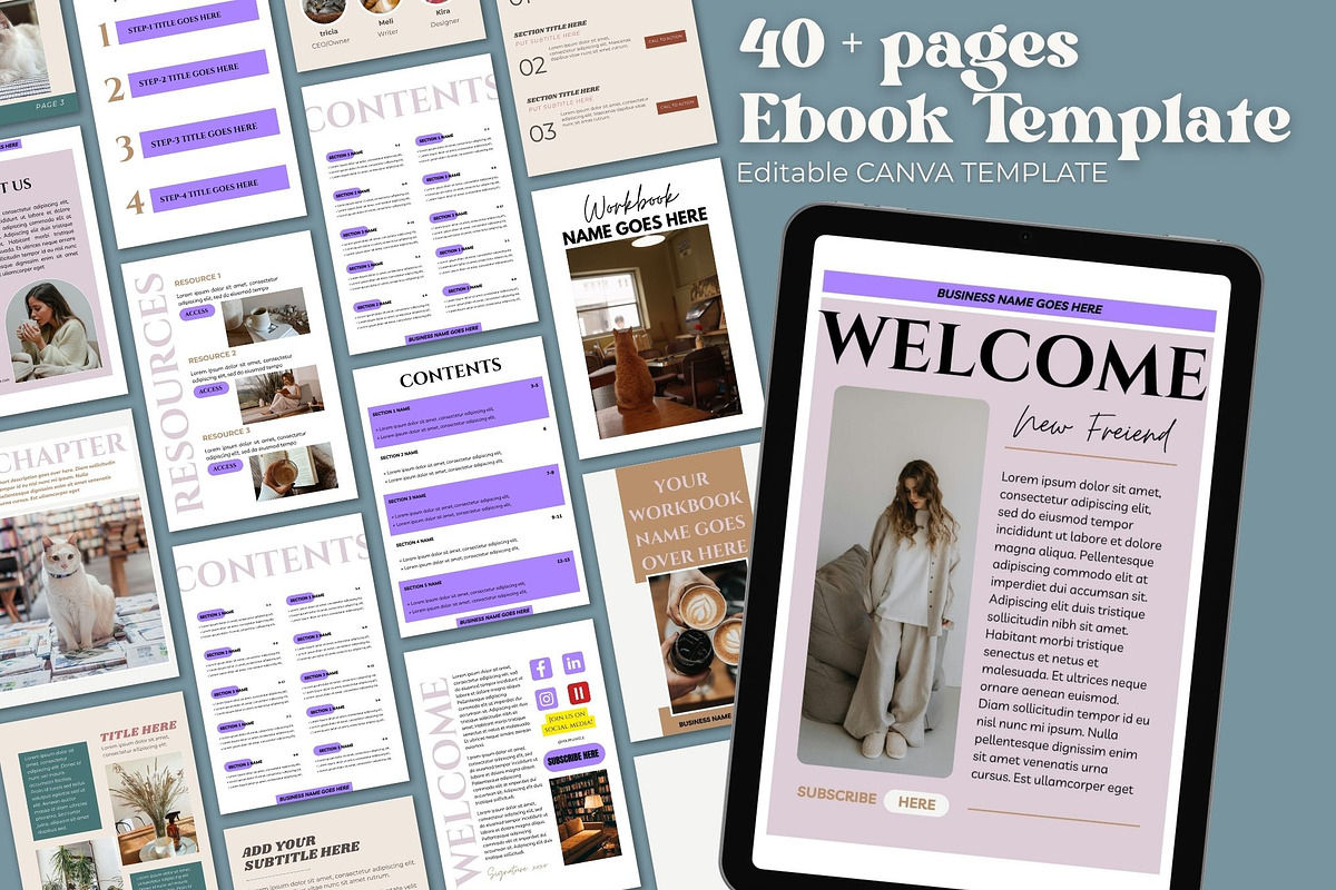 Editable Canva Ebook & Workbook, a Templates & Theme by iloveTemplate (Photo 2 of 2)