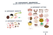 Cute Kitties Graphic Collection, an Animal Illustration by Bridgett Stahlman Design (Thumbnail 2 of 10)