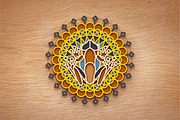 Frog 3D Mandala - SVG laser cut file, an Object Graphic by Arshad Ali (Thumbnail 4 of 8)